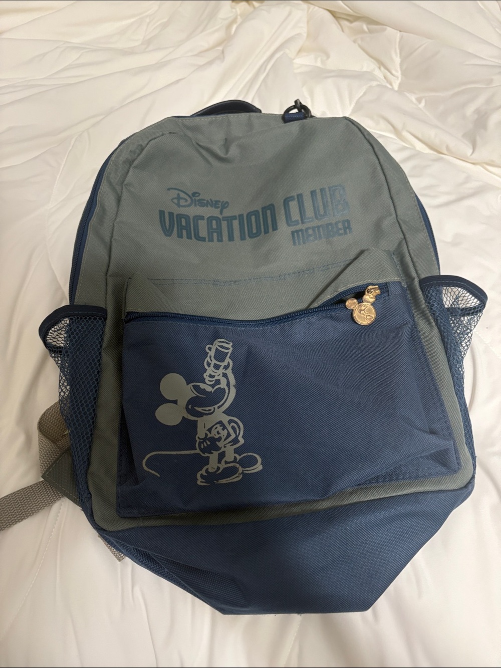 Disney Blue and Gray Vacation Club Mickey Backpack